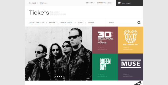 забронировать билеты prestashop тема