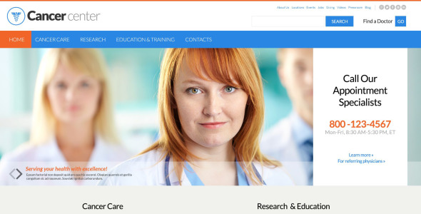 шаблон сайта онкологического центра