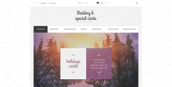 магазин карт prestashop тема