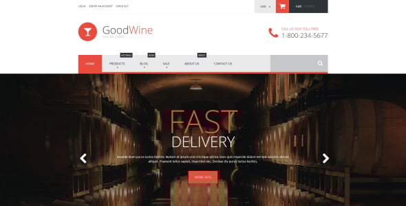 отличная винная тема shopify