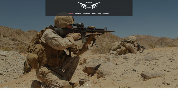 шаблон сайта морской пехоты