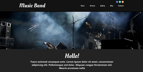 адаптивный шаблон сайта музыкальной группы