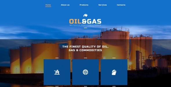 шаблон сайта нефтегазовой компании