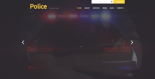 шаблон полицейского управления joomla