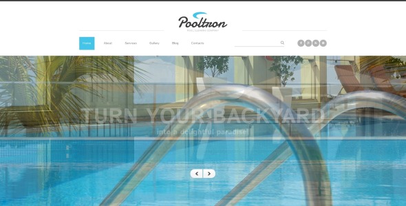 услуги по уборке бассейна шаблон joomla