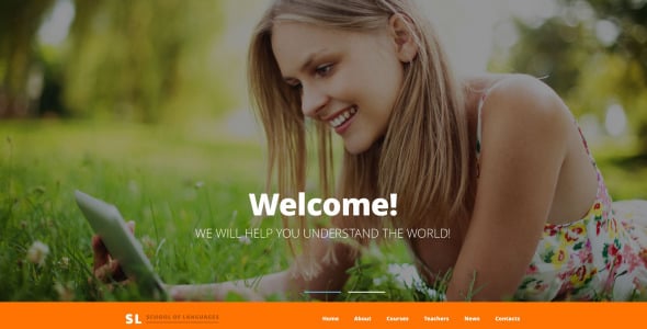 шаблон сайта школы языков
