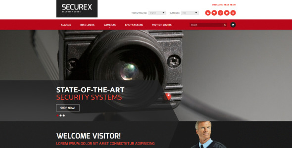 магазин продуктов безопасности magento theme