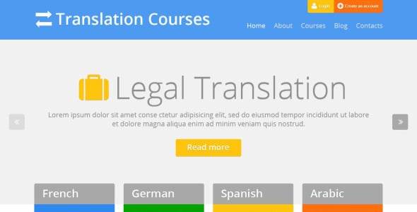 бюро переводов сайт wordpress тема
