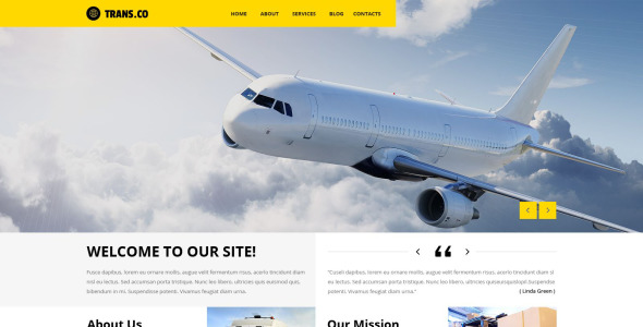 транспортные услуги wordpress тема