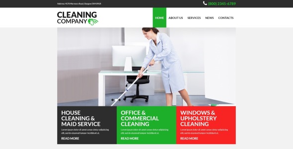 клининговые услуги шаблон joomla