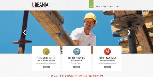 строительная компания отзывчивый шаблон drupal