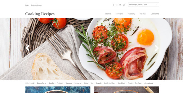 шаблон сайта кулинарного клуба