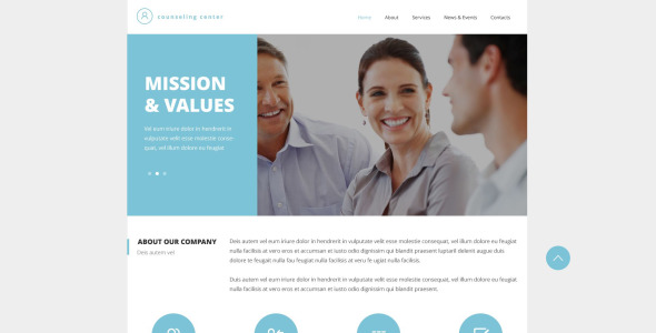 консультирование адаптивный шаблон веб-сайта