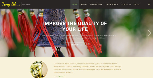 фэн-шуй отзывчивый шаблон сайта