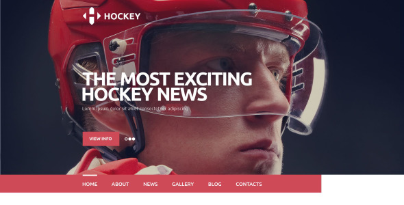 шаблон сайта хоккейного новостного портала