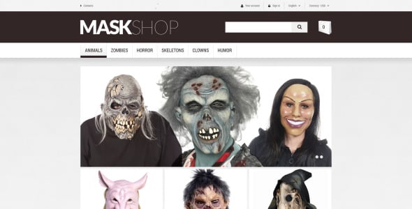маскарад маска prestashop тема