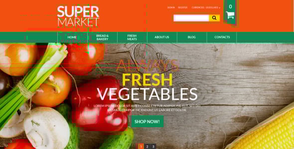 шаблон онлайн-супермаркета virtuemart