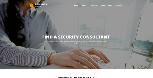 адаптивный шаблон веб-сайта безопасности