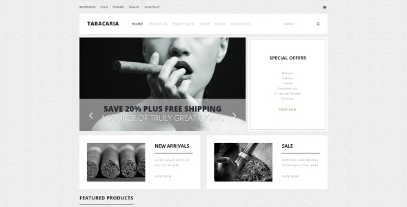 тема табачного магазина woocommerce