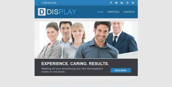 веб-дизайн адаптивный шаблон информационного бюллетеня