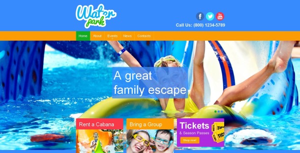 парк развлечений moto cms html шаблон