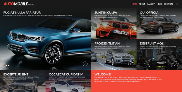 автомобильный фан-сайт шаблон сайта