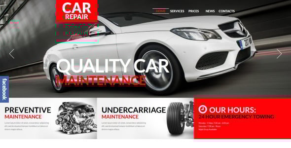 ремонт автомобилей wordpress тема