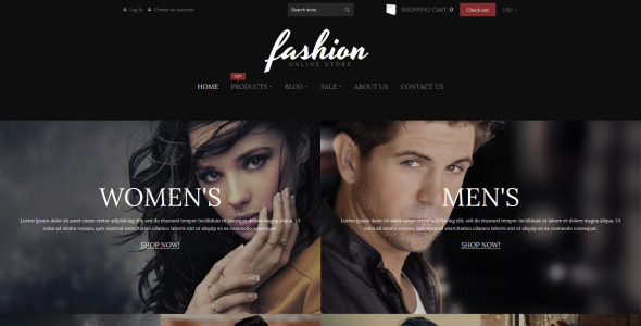 модный интернет-магазин shopify theme