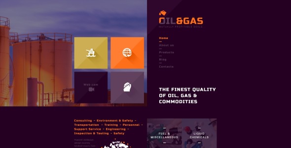 шаблон joomla для торговли газом и нефтью