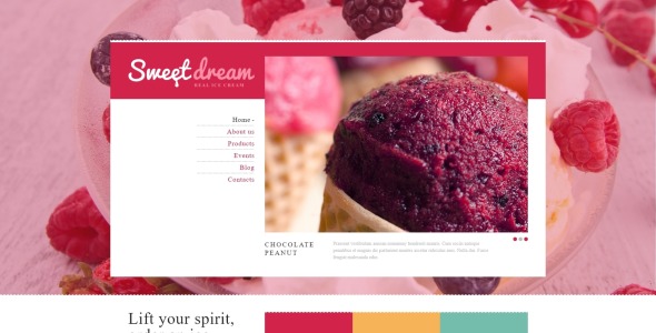 производство мороженого шаблон joomla