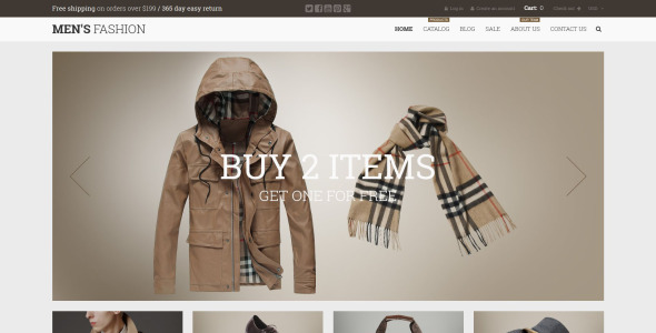 мужская мода shopify тема