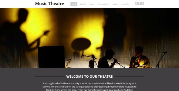 шаблон сайта музыкального театра