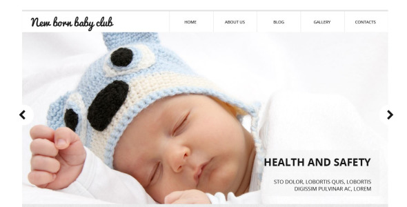 шаблон сайта new born baby club