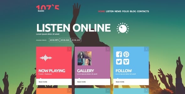 шаблон онлайн радио joomla