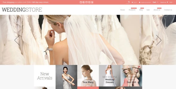 свадебный магазин shopify тема