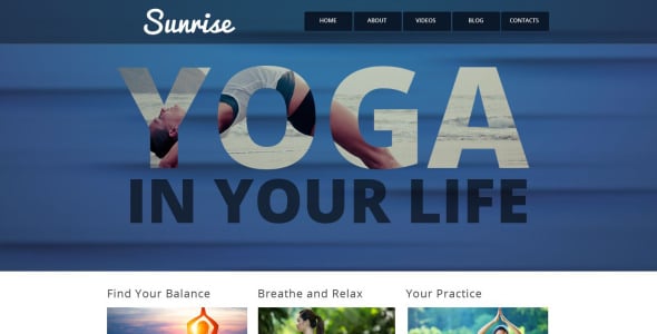 шаблон сайта в стиле йоги