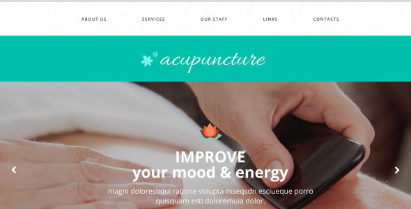 шаблон сайта клиники иглоукалывания