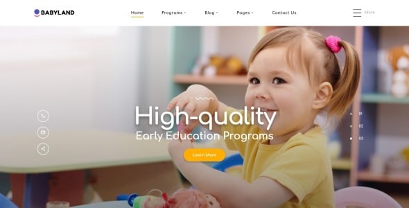 детский центр многостраничный чистый html шаблон сайта