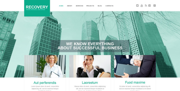 шаблон muse для бизнеса и услуг