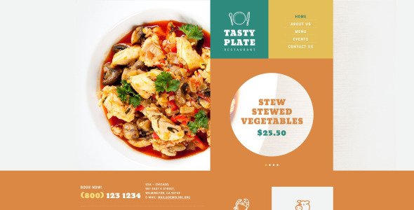 кафе и ресторан wordpress тема