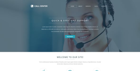 адаптивный шаблон сайта call-центра