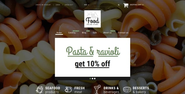 тема food shop shopify