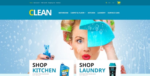 главная чистящие средства opencart шаблон
