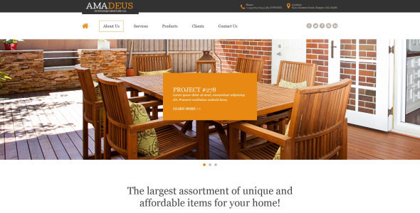 интерьер и мебель muse шаблон