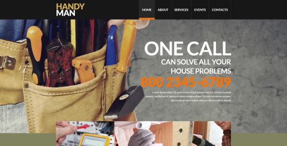 шаблон сайта службы технического обслуживания