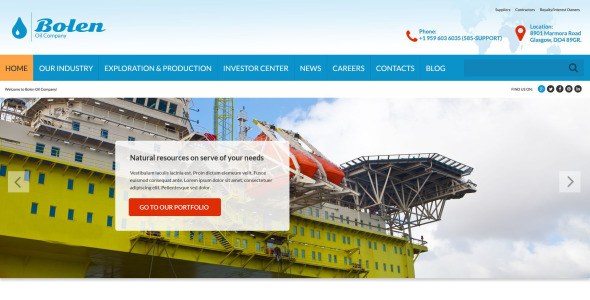 шаблон сайта нефтяной компании