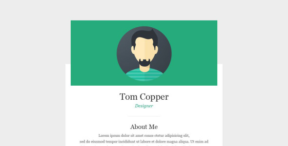 персональная страница отзывчивый шаблон информационного бюллетеня