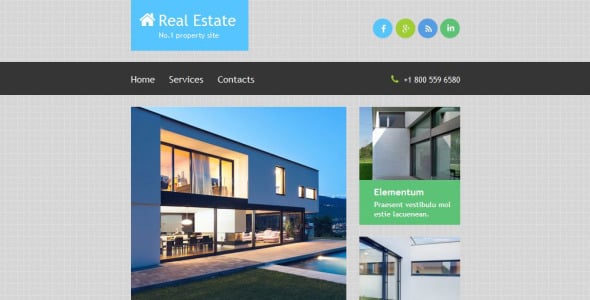 отзывчивый шаблон информационного бюллетеня агентства недвижимости