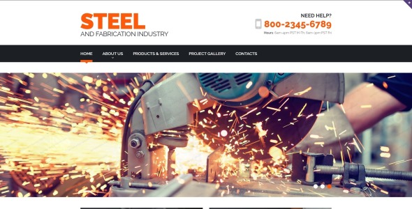 адаптивный шаблон сайта steelworks