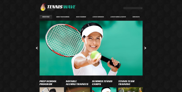 теннис отзывчивая тема wordpress